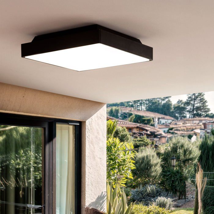 Ledkia Plafonnier Extérieur Carré - vue 2