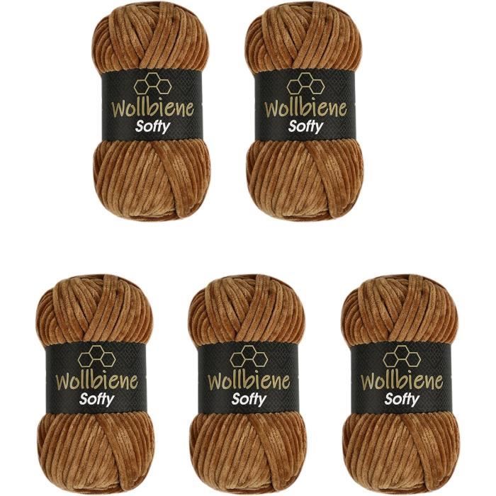 Lot De 4 Pelotes De Laine Chenille épaisse Coopay - 100g Chacune - 100% Polyester Super Doux - Pour Couvertures, écharpes, Amigurumis - 12
