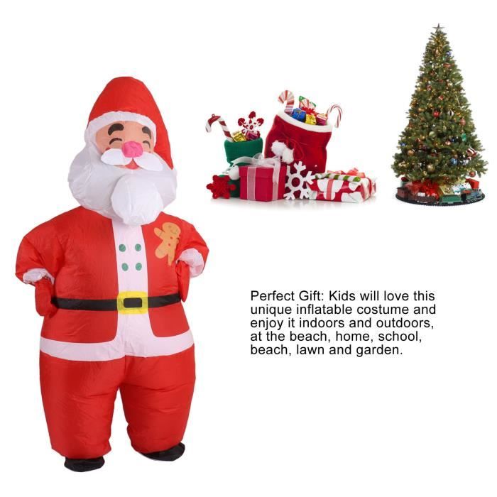 GEERYZHE Costume De Père Noël Gonflable, Costume De Déguisement Adulte Unisexe Costume De Noël Gonflable Costume De Poupée De Fête De Noël Drôle Pour Cosplay Adulte De 150 à (Père Noël à