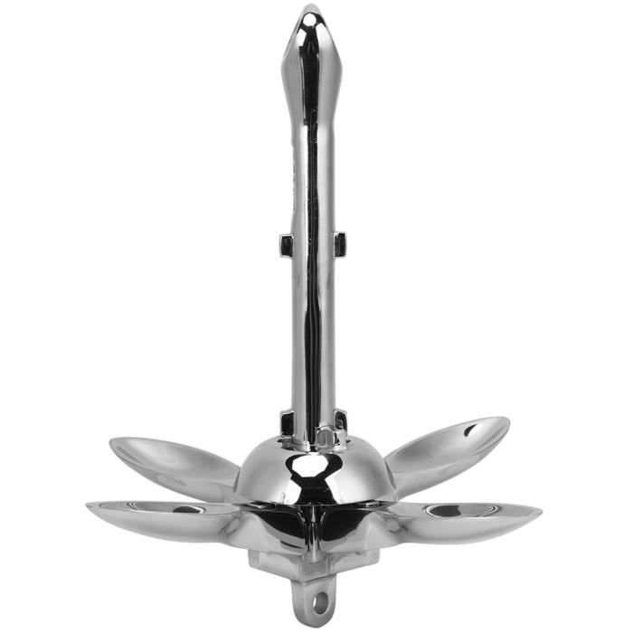 Cikonielf Ancre de bateau Matériel pliable de grappins de l'acier inoxydable 8,8lb d'ancre 316 Cikonielf Ancre de bateau Matériel pliable de grappins de l'acier inoxydable 8,8lb d'ancre 316