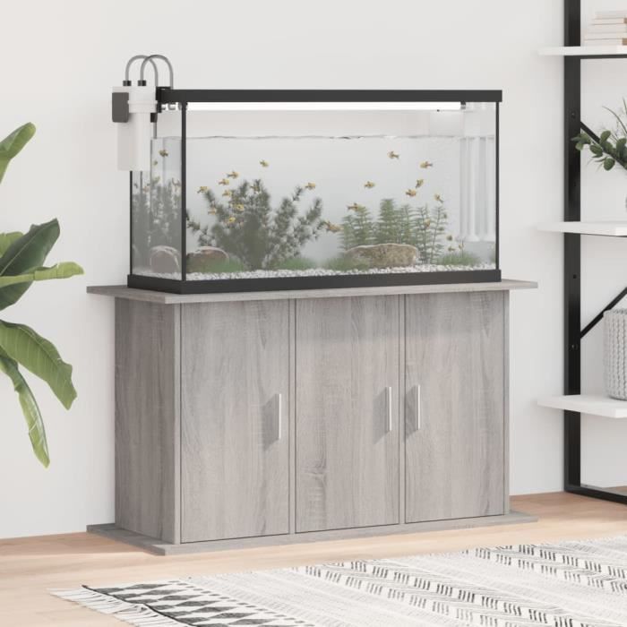 vidaXL Support aquarium bois d'ingénierie sonoma - vue 2