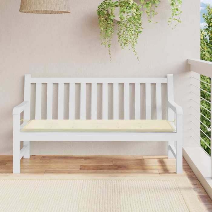 vidaXL Coussin de banc de jardin crème - vue 2