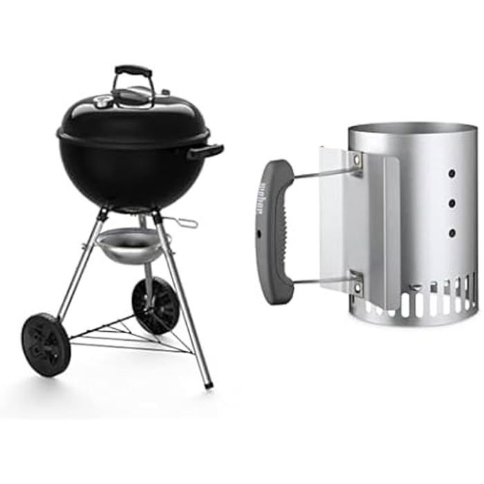 Barbecue à Weber Original Kettle WEBER Ø 47 cm Cheminée d'Allumage Compacte Rapidfire incluse