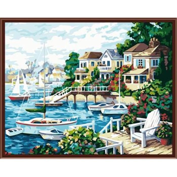 Cadre Bois 40x50cm Pour Toile Peinture | Montage Facile | Pin Naturel | Pour Peinture Par Numéros Ou Diamant