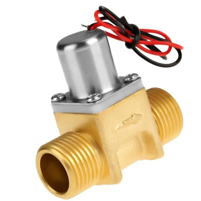 Heschen Vanne magnétique électrique en laiton, 2W-160-15J, PT 1/2