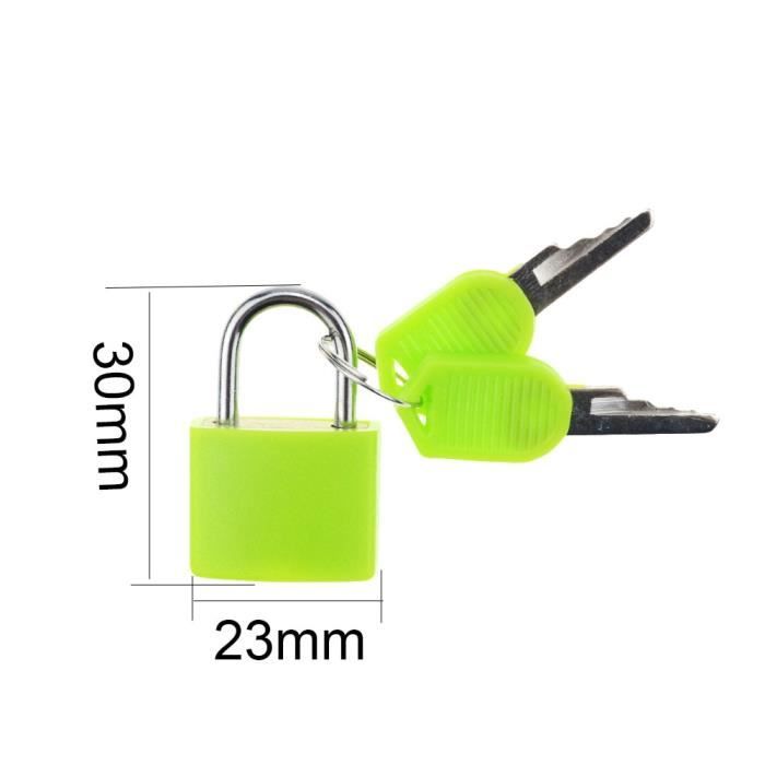 Lot De 6 Mini Cadenas Colorés Avec Clés - Verrous Pour Valise, Sac à Dos Et Casier Gym (3,3 X 2,3 Cm)