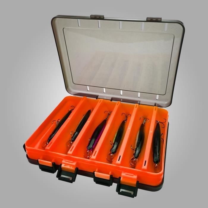 Boîte De Rangement Pour Bas De Ligne Pêche à La Carpe - Capacité 72 Bas - 6 Couches - PP Rigide - 25 X 9 X 4 Cm