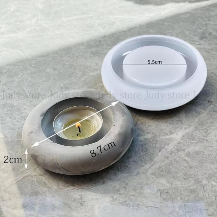 Moule En Silicone Pour Pots à Bougie Fantôme Halloween - Avec Couvercle - Pour Résine, Bonbons, Rangement Bijoux - 8