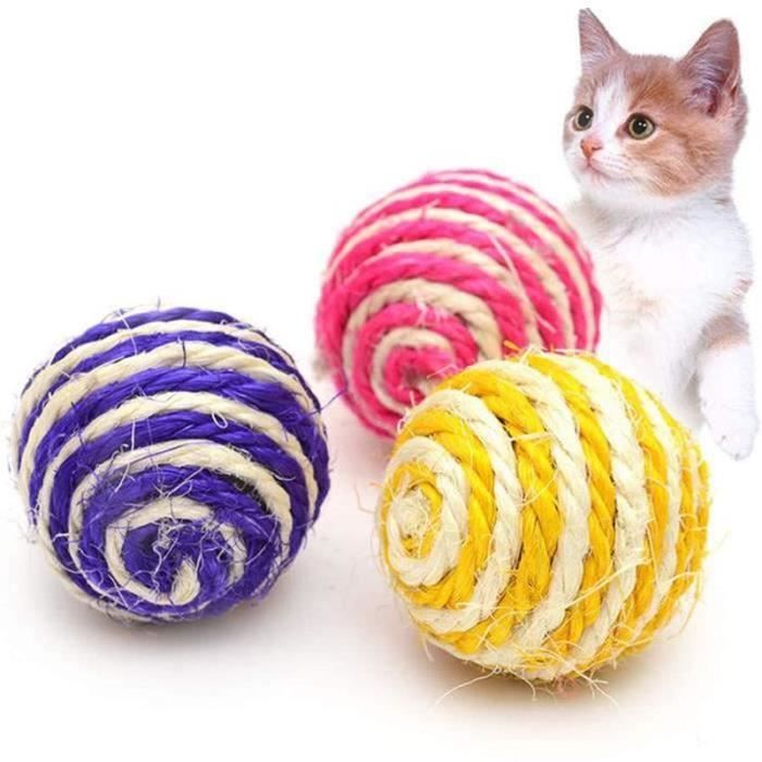 HY18011Sisal Ball Safe Pet Chew Toy pour Chat Chatons Accessoire