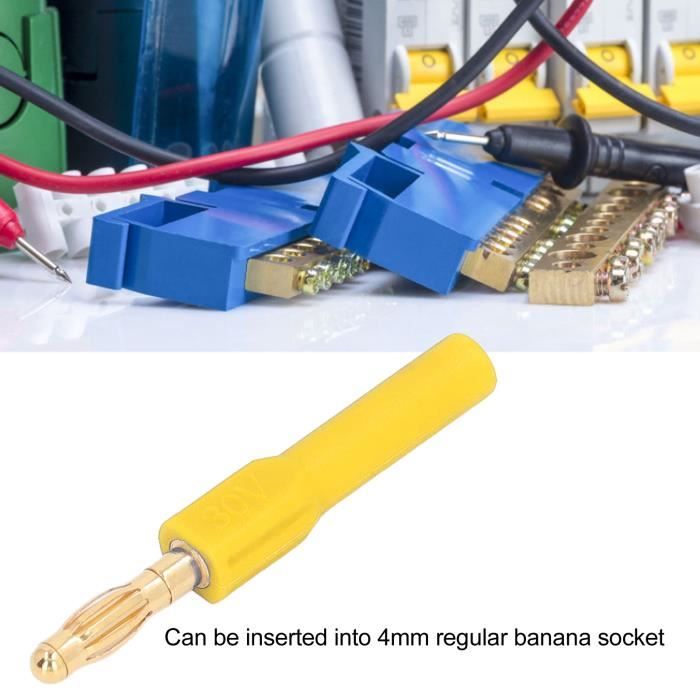 Fiche Banane Femelle 4 Voies Plaquée Or - Connecteur Pour Câble Haut-parleur Jusqu'à 4,00 Mm² - Pour Table D'harmonie, Enceinte - 3