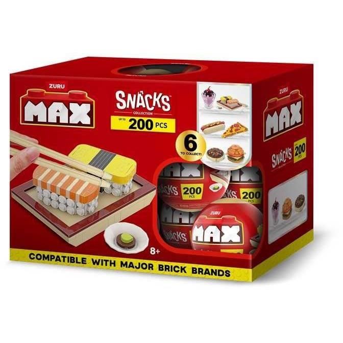 Set de construction ZURU Snack 200 pièces max 6 snacks Burger glace ou sushi