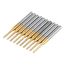 IsEasy 10Pcs Ti forage fraise coupe Outils Titanium CNC carbure ensemble dusines dextrémité Fraiseuse 1.0-3.0mm Argent 