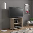 Meuble TV avec roulettes sous main universel Yogi 80 cm salon Hi-Fi commode table-1