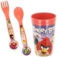 Set Repas Enfant 4 pièces Licence Angry Birds Gobelet Assiette Bol Et Couverts-1