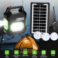 Kit de stockage d'énergie d'urgence et radio pour groupe électrogène à panneau solaire portable avec 3 Ampoule-1