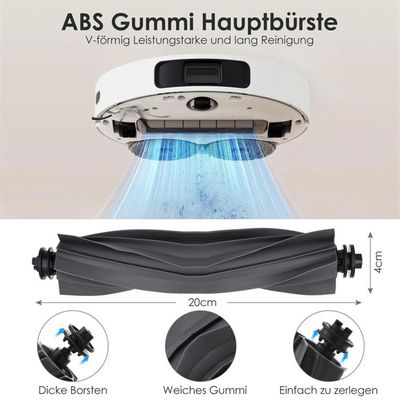 Lot De 20 Accessoires Pour Dreame L20 Ultra, 4 Serpillères, 4 Sacs à Poussière, 1 Brosse Principale, 6 Brosses Latérales, 3 Filtres, 1 Brosse De Nettoyage, Pièces De Rechange Pour Robot Aspirateur