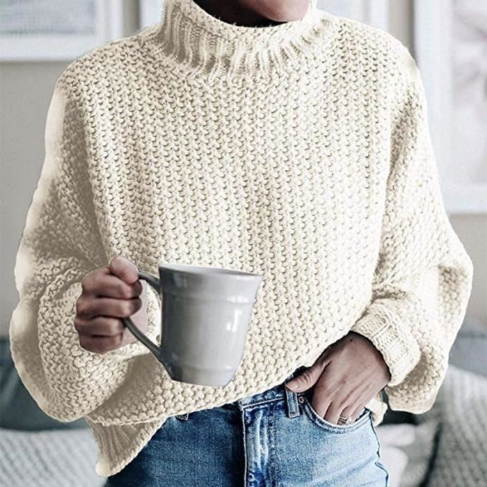 Pull col roulé grande taille femme sale