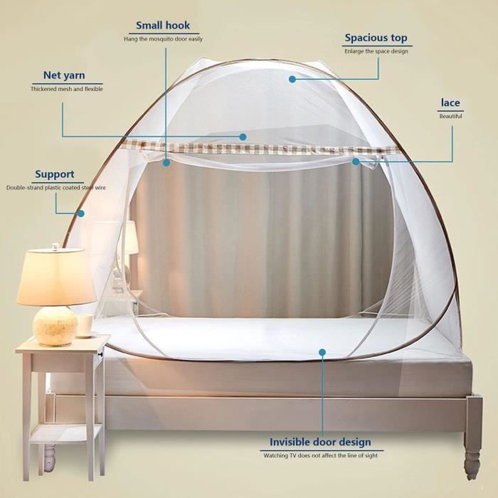 MeYuxg Moustiquaire De Voyage Pop-up – 200 X 80 X 56 Cm, Pliable, Pour Camping Et Dortoir