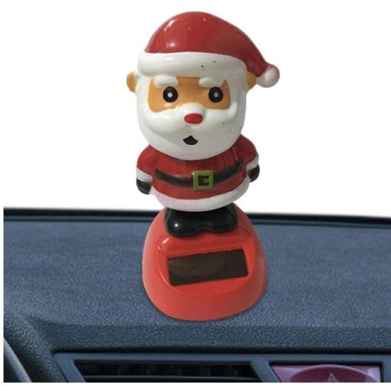 Lot Figurines Solaires Dansantes De Noël – Père Noël, Bonhomme De Neige, Pingouin, Wapiti – Déco Voiture