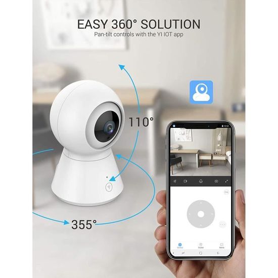 Acheter Caméra WIFI pour maison intelligente, Surveillance sans fil IP,  Audio bidirectionnel, vidéosurveillance pour animaux de compagnie, moniteur  pour bébé, caméra intérieure de sécurité