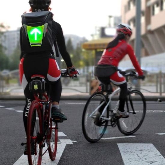 Ensemble 2 pièces cyclisme vélo bandes réfléchissantes avec 4 lumières DEL Sécurité Run