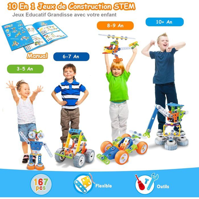 Jouet Enfant 3 4 5 6 Ans Garcon Fille,Jeux de Construction Enfant ...
