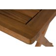 Table basse pliante en bois - Tables jardin d'appoint - 46x46cm brun - Acacia-3