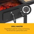 Barbecue à charbon de bois - Klarstein Meat Machine - Grill - 45x 32,5 cm- Thermomètre - Roulettes - Acier inox - Noir-3