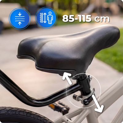 Vélo Enfant 14 Pouces – Roues Stabilisatrices – Réglable – Dès 3 Ans