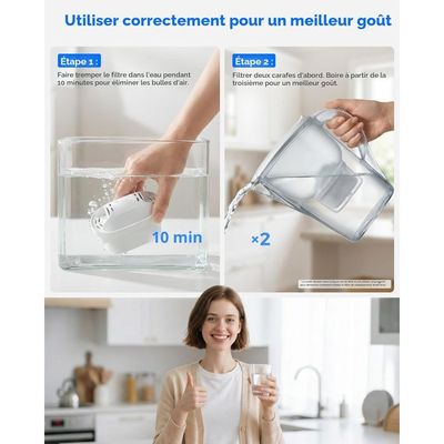 Cartouche Filtrante, Remplacement pour Brita Maxtra+, Style, Merella Cool, Mavea Elemaris XL, Dafi Uni FILTRE POUR CARAFE FILTRANTE - Electroménager