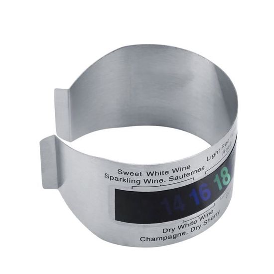JIUY Ecran LCD Intelligent en Acier Inoxydable Bouteille électrique vin Rouge thermomètre numérique température mètre Outil de Cuisine Ruban JIUY Ecran LCD Intelligent en Acier Inoxydable Bouteille électrique vin Rouge thermomètre numérique température mètre Outil de Cuisine Ruban