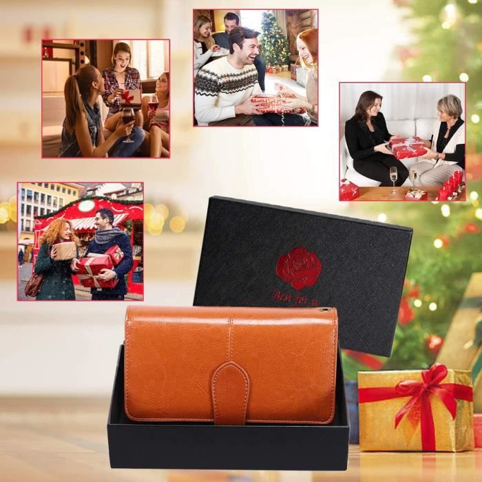 Portefeuille Femme RFID - Double Fermeture Éclair, 16 Emplacements Cartes, 3 Fenêtres ID - 12,7x9,5x3 Cm - Imprimé Zèbre