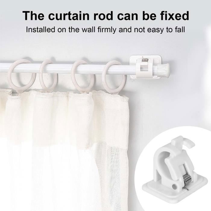 PATERE,white--Supports de tringles à rideaux auto adhésifs, 2 pièces, porte poteaux organisés PATERE,white--Supports de tringles à rideaux auto adhésifs, 2 pièces, porte poteaux organisés