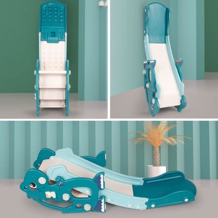 Toboggan Dinosaure Antidérapant pour enfant avec panier de basket