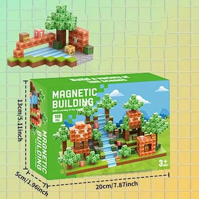 Blocs de construction aimantés pour créer un bateau de pirates style