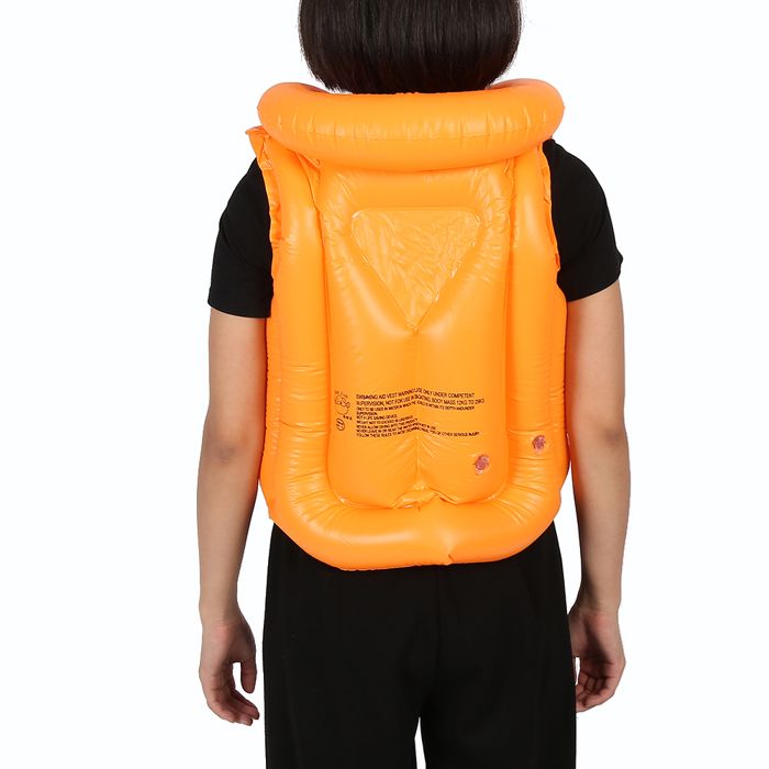 Gilet Gonflable Enfant PVC – 5 Chambres – Double Boucle – Protection Tête – Sangles Ajustables – Piscine Plage Bateau