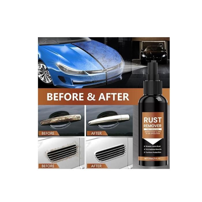 Spray Anti-rouille Et Convertisseur De Rouille - Lot De 2 Bombes De 30ml - Pour Métal, Voiture, Bricolage