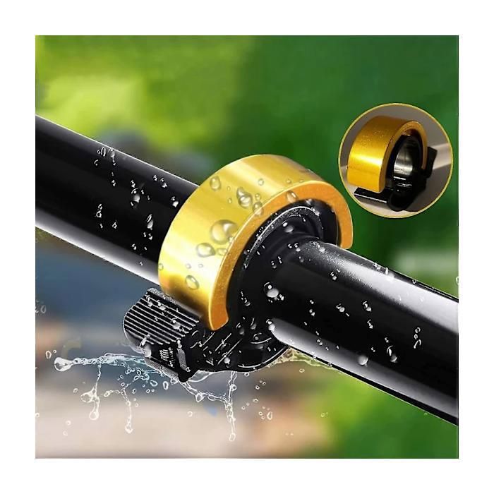 Sonnette De Vélo 100 DB – Mini, En Alliage D’aluminium, Noire, Compatible Guidon 22-24 Mm – Pour VTT, Route, Ville