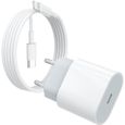 Chargeur Rapide iPhone 20W avec Cable 1M-0