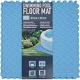 Lot de 9 Dalles de protection de sol en mousse bleu 38.5 x 38,5 cm ép 4 mm (tapis de sol pour piscine hors sol ou spa gonflable)-0