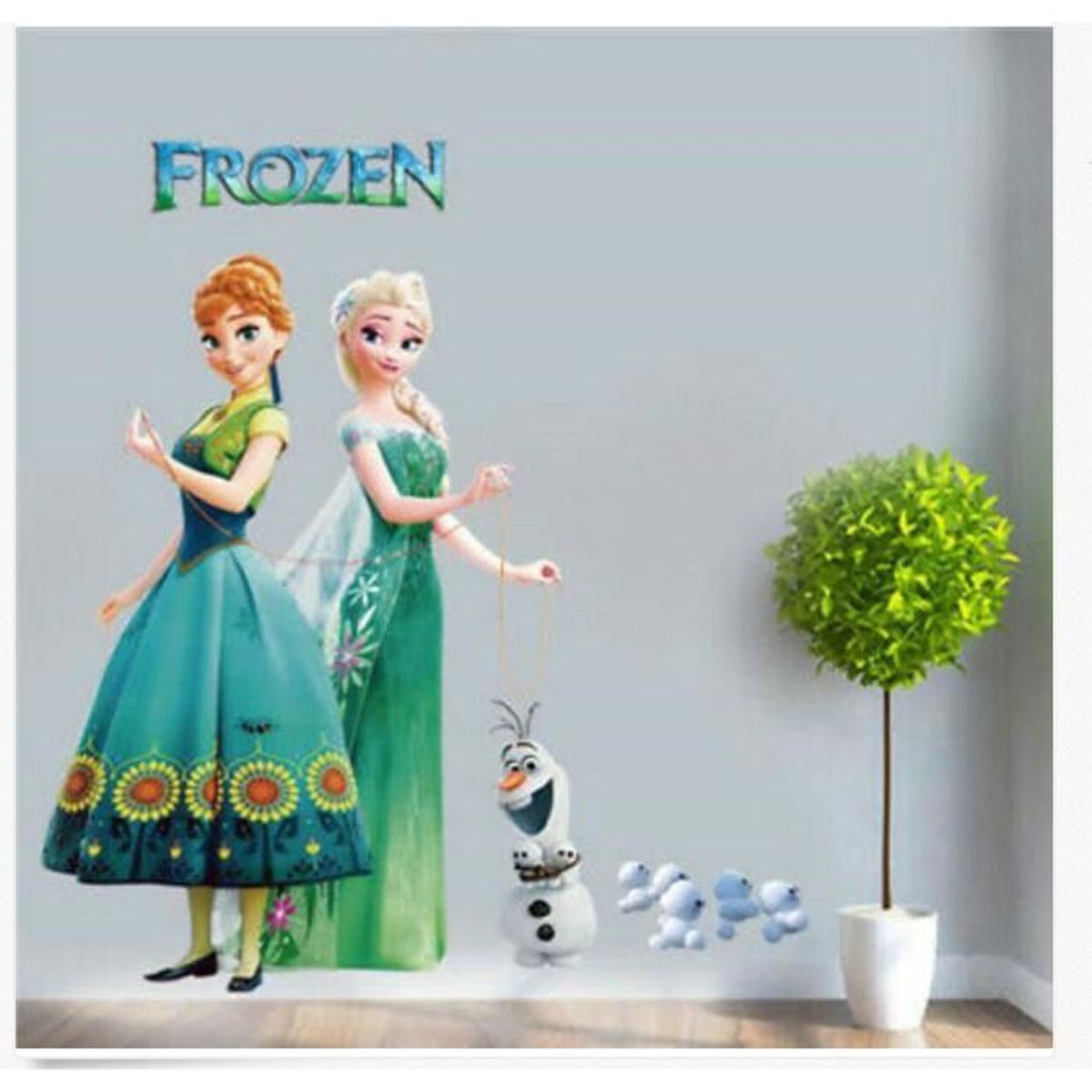 Sticker Mural Elsa Anna Olaf Reine Des Neiges Inedit Decoration Chambre Achat Vente Stickers Cdiscount