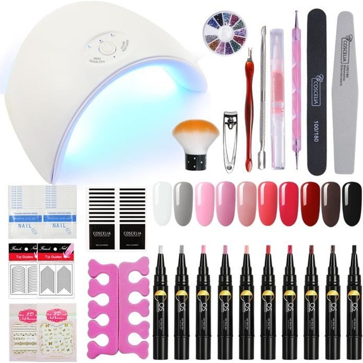 Stylo vernis semi permanent 3 en 1 Cdiscount