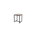MELISSA & DOUG Table de Chevet - WADIGA - Métal Noir et Bois - Contemporain - Design - 40x40x50cm