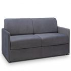 ITALIAN SPIRIT Canapé lit express COLOSSE couchage 140 cm matelas épaisseur 22 cm à mémoire de forme velours gris bleu