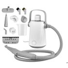 RELAX4LIFE Nettoyeur Vapeur à Main 1000 W | Réservoir 300 ml | 10 Accessoires | Balai Vapeur pour Tapis/Fenêtre/Rideau | Blanc-Gris