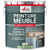 Peinture meuble cuisine - ARCAPOXY MEUBLE  Ral 6019 Vert Blanc - Kit 1 Kg jusqu'a 12m² pour 2 couches