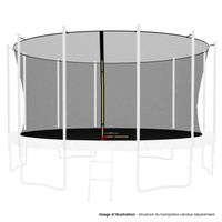 Filet de protection intérieur universel pour trampoline 14FT ø427cm 12 perches - Noir