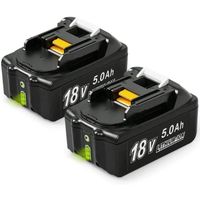 LiBatter Batterie 2pcs BL1850B 18V 5,0 Ah Lithium Packs de batterie remplacement pour makita BL1850B BL1860B