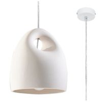Suspension Céramique BUKANO E27 LED Moderne Loft BOHO Design Couloir - Blanc
