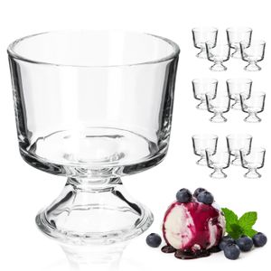 Coupes à Glace KADAX 280ml En Verre Transparent - Lot De 12, Élégantes Et Polyvalentes